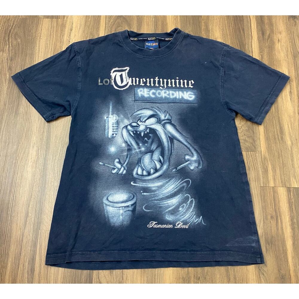 VTG Y2K Lot29 Twentynine Recording Taz Tasmanian Devil graphic t-shirt XL